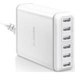 スマートフォン・タブレット用AC充電器 USB-A6ポート(オマカセ充電) 電源ケーブル1.5m エレコム