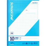 LAP10B スクールラインプラス A4方眼罫10mm(ブルー) 日本ノート