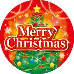 NT9-0006 貼付けかんたんフロアシール「クリスマス(丸型)」 アルファ(販促)