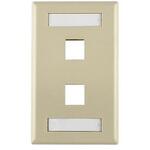 FPIDUAL-I フェースプレート 2ポート ABS アイボリー ヘラマンタイトン(旧:タイトン)