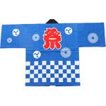 祭市松はっぴ 大人用 ツルハタ(服部)