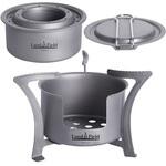 LF-HBS010 木材&アルコールハイブリッドストーブ 小型 113g超軽量 五徳付 収納袋付 LandField