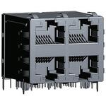 RJ45 コネクタ ジャック 8P8C 4ポート TH ABRACON