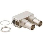 RF 同軸 BNC R/A デュアル ジャック 50 Ω PCB AMPHENOL