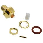 132106 RF 同軸 SMA バルクヘッド ジャック 50 Ω AMPHENOL