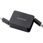 MPA-CCRLA07BK タイプC ケーブル 巻き取り ( Type C to C ) 0.7m PD 60W エレコム