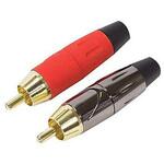27-9858 2 x RCA オス コネクタ レッド & ブラック STELLAR LABS
