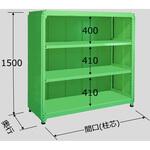 中軽量棚PML型パネル付(250kg/段・単体・高さ1500mm・4段タイプ) サカエ