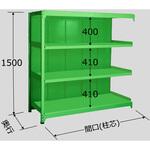 中軽量棚PML型パネル付(250kg/段・連結・高さ1500mm・4段タイプ) サカエ
