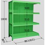 中軽量棚PML型パネル付(250kg/段・連結・高さ1800mm・4段タイプ) サカエ
