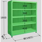 中軽量棚PML型パネル付(250kg/段・単体・高さ1800mm・5段タイプ) サカエ