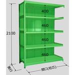 中軽量棚PML型パネル付(250kg/段・連結・高さ2100mm・5段タイプ) サカエ