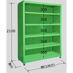 中軽量棚PML型パネル付(250kg/段・単体・高さ2100mm・6段タイプ) サカエ