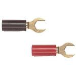 2305 スペード ラグ 1/4インチ ブラック & レッド 2PC POMONA