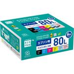ECH-E80L-6P リサイクルインクカートリッジ EPSON IC6CL80L対応 エコリカ
