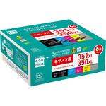 ECH-C351XL-6P リサイクルインクカートリッジ Canon BCI-351XL+350XL/6MP 6色セット(大容量) エコリカ