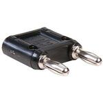 MDP-S-0. ダブル バナナ プラグ ショート 15A ネジ ブラック POMONA