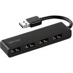 BSH4U310D2BK USB2.0 バスパワー 4ポート どっちもUSBハブ BUFFALO(バッファロー)
