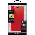 LP-I8LPRD iPhone X 薄型PUレザーフラップケース「PRIME」 ストラップホール付 スタンド機能 LEPLUS