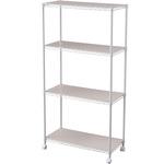 カラー メタルラック (R) ウッドボード付き 幅75cm Φ19mm アイリス