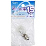LB-G2215-C ミニボール球 G25E12 15W オーム電機