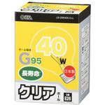 LB-G9640K-CLL ボール球 長寿命 G95E26 40W オーム電機