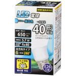 LED A形 E26 5．6W 調光器対応 オーム電機
