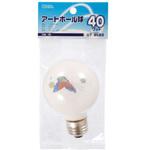 LB-G7240-CH アートボール G70E26 40W チョウ オーム電機