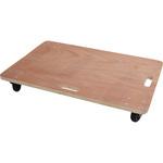 - 平台車 木製 PP+PVC車輪 すべり止めなし ダブル持ち手 モノタロウ 53471794