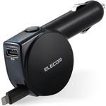 4.8A 巻取りDC充電器 Lightning エレコム