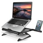 ノートパソコンスタンド 折りたたみ 【～15.6インチ】 8段階調整 高さ9.5cm スマホスタンド機能付 エレコム