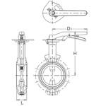 16K 球状黒鉛鋳鉄製バタフライバルブ 一体形 ロングネック(保温・保冷用) 東洋バルヴ