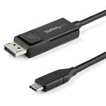 USB-C - DisplayPort 1.2 ケーブル/4K60Hz/双方向対応/Thunderbolt 3互換/ブラック StarTech.com