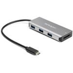 StarTech.com 3ポートUSB Type-Cハブ SDカードリーダー付き 10Gbps 3X USB-A 25cmホストケーブル HB31C3ASDMB