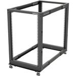 4POSTRACK18U サーバーラック/オープンフレーム型/18U/4ポスト/19インチ/奥行56～101.7cm/積載重量544kg/キャスター/ネットワーク データセンターラック StarTech.com