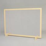 木製枠アクリル製飛沫感染飛散防止パネル 光