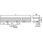 角型アルミ6号取手 A-190-2 TAKIGEN(タキゲン)
