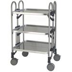 折りたたみ式ワゴン ステンレス製 HEAシリーズ トクヤマ 施設用ワゴン