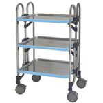 折りたたみ式ワゴン ステンレス製 HEAシリーズ トクヤマ 施設用ワゴン