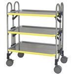 折りたたみ式ワゴン ステンレス製 HEAシリーズ トクヤマ 施設用ワゴン