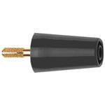 24.0160-21  + 25.0035 マルチコンタクト テストアダプタ， 4mm プラグ， 4mm ソケット， 黒 24.0160-21 + 25.0035 MULTI-CONTACT