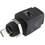 ESD 498 / SW Black quick release terminal， 6.3mm tab Schutzinger