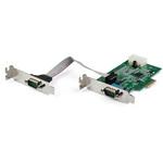 PEX2S953LP RS232Cシリアル2ポート増設PCIeカード 16950 UART ロープロファイル/標準プロファイル対応 921.4kbps Windows/Linux対応 StarTech.com
