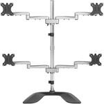4面液晶モニタースタンド 水平可動式3関節アーム スチール&アルミ VESA規格32インチモニタ対応 StarTech.com