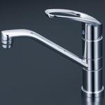 KM5051TFR2　KVK　シングルシャワー付混合栓(200mmパイプ付) KVK キッチン用 KM5051TFR2 シングルシャワー付混合栓 流し台用