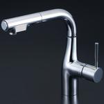 KM6101R2EC シングルレバー式シャワー付混合栓(eレバー)200mmパイプ付 KVK