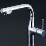 KM6101ZR2EC (寒)シングルレバー式シャワー付混合栓(eレバー)200mmパイプ付 KVK