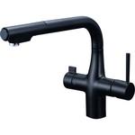 KM6121ECM5 浄水器専用シングルレバー式シャワー付混合栓(eレバー)マットブラック KVK