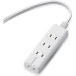 電源タップ 延長コード 4個口 2P 3P対応×1個口 マグネット 雷ガード ほこり防止シャッター コンセント エレコム