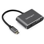 USB Type-C マルチ変換アダプタ Mini DisplayPort(4K/60Hz)またはVGA出力 アルミ筐体 HDR対応 StarTech.com
